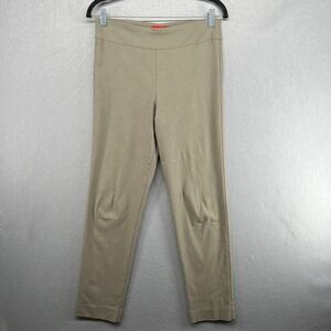 Krazy Larry Leggings Womens 8 Tan Spotted Print Pull‎ On Slim Straight Pants